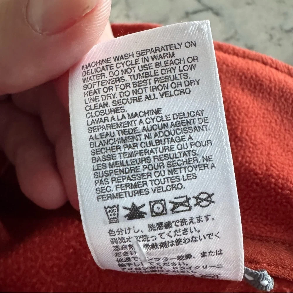 The North Face Crimson Orange Half-Zip Fleece Long Sleeve